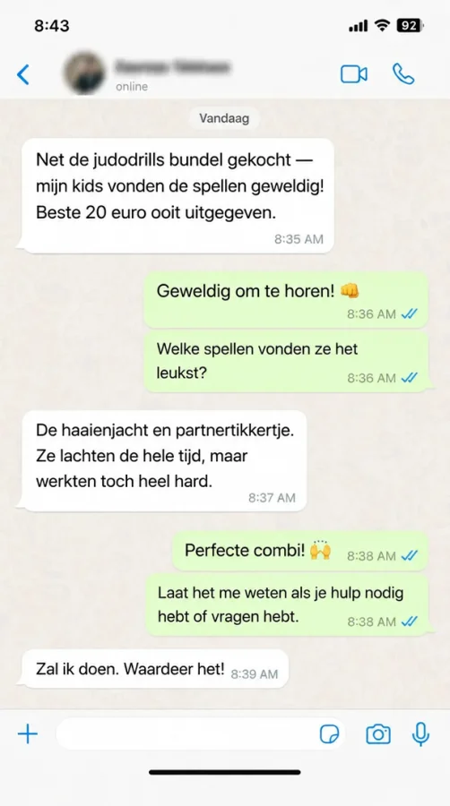 Coach feedbackbericht 1 over de judo-oefeningenbundel