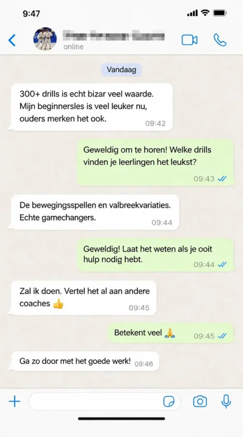 Coach feedbackbericht 3 over de judo-oefeningenbundel